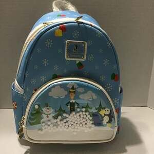Loungefly Elf Buddy Friends Snowball Fight Sweets Mini Backpack NWT Christmas